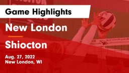 New London  vs Shiocton  Game Highlights - Aug. 27, 2022