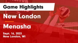 New London  vs Menasha  Game Highlights - Sept. 16, 2023