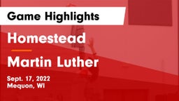 Homestead  vs Martin Luther  Game Highlights - Sept. 17, 2022