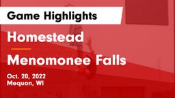 Homestead  vs Menomonee Falls  Game Highlights - Oct. 20, 2022