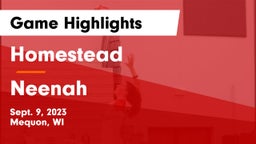 Homestead  vs Neenah  Game Highlights - Sept. 9, 2023