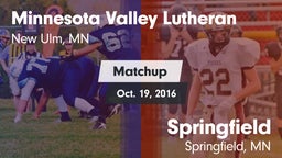 Matchup: Minnesota Valley vs. Springfield  2016