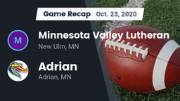Recap: Minnesota Valley Lutheran  vs. Adrian  2020