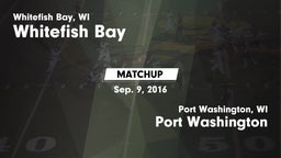 Matchup: Whitefish Bay High vs. Port Washington  2016
