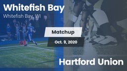 Matchup: Whitefish Bay High vs. Hartford Union  2020
