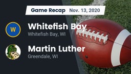 Recap: Whitefish Bay  vs. Martin Luther  2020