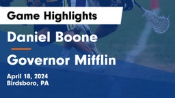 Daniel Boone  vs Governor Mifflin   Game Highlights - April 18, 2024