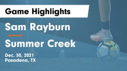 Sam Rayburn  vs Summer Creek  Game Highlights - Dec. 30, 2021