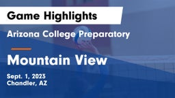 Arizona College Preparatory  vs Mountain View  Game Highlights - Sept. 1, 2023