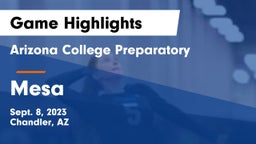 Arizona College Preparatory  vs Mesa Game Highlights - Sept. 8, 2023