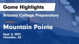 Arizona College Preparatory  vs Mountain Pointe Game Highlights - Sept. 8, 2023