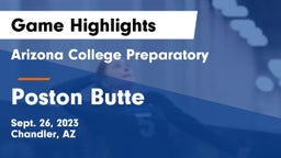 Arizona College Preparatory  vs Poston Butte  Game Highlights - Sept. 26, 2023