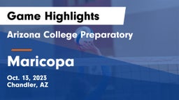 Arizona College Preparatory  vs Maricopa  Game Highlights - Oct. 13, 2023