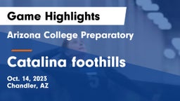 Arizona College Preparatory  vs Catalina foothills Game Highlights - Oct. 14, 2023