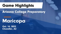 Arizona College Preparatory  vs Maricopa  Game Highlights - Oct. 14, 2023