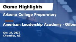 Arizona College Preparatory  vs American Leadership Academy - Gilbert  Game Highlights - Oct. 24, 2023