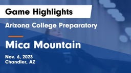 Arizona College Preparatory  vs Mica Mountain Game Highlights - Nov. 6, 2023