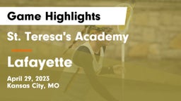St. Teresa's Academy  vs Lafayette  Game Highlights - April 29, 2023