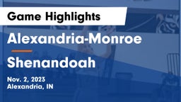Alexandria-Monroe  vs Shenandoah  Game Highlights - Nov. 2, 2023