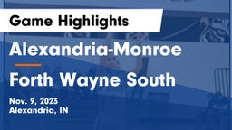 Alexandria-Monroe  vs Forth Wayne South Game Highlights - Nov. 9, 2023