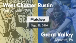 Matchup: West Chester Rustin  vs. Great Valley  2016