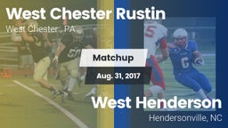 Matchup: West Chester Rustin  vs. West Henderson  2017
