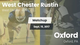 Matchup: West Chester Rustin  vs. Oxford  2017