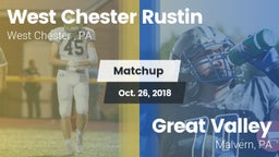 Matchup: West Chester Rustin  vs. Great Valley  2018