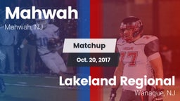 Matchup: Mahwah  vs. Lakeland Regional  2017