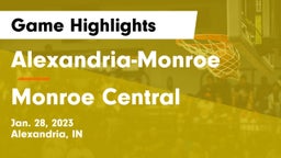 Alexandria-Monroe  vs Monroe Central  Game Highlights - Jan. 28, 2023