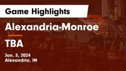 Alexandria-Monroe  vs TBA Game Highlights - Jan. 3, 2024