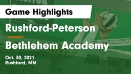 Rushford-Peterson  vs Bethlehem Academy  Game Highlights - Oct. 30, 2021