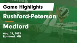 Rushford-Peterson  vs Medford  Game Highlights - Aug. 24, 2023