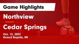 Northview  vs Cedar Springs  Game Highlights - Oct. 13, 2022