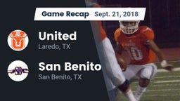 Recap: United  vs. San Benito  2018