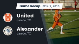Recap: United  vs. Alexander  2018