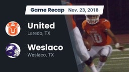 Recap: United  vs. Weslaco  2018