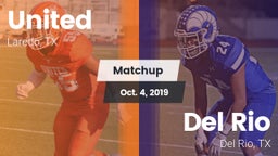 Matchup: United  vs. Del Rio  2019