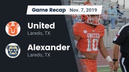 Recap: United  vs. Alexander  2019