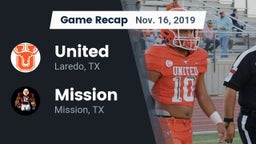 Recap: United  vs. Mission  2019