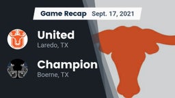Recap: United  vs. Champion  2021
