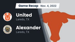 Recap: United  vs. Alexander  2022