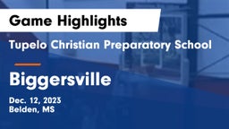 Tupelo Christian Preparatory School vs Biggersville  Game Highlights - Dec. 12, 2023