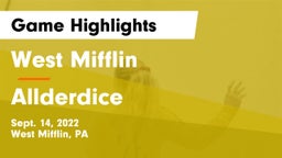 West Mifflin  vs Allderdice Game Highlights - Sept. 14, 2022