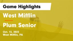 West Mifflin  vs Plum Senior  Game Highlights - Oct. 13, 2022
