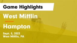 West Mifflin  vs Hampton  Game Highlights - Sept. 5, 2022