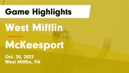 West Mifflin  vs McKeesport  Game Highlights - Oct. 20, 2022