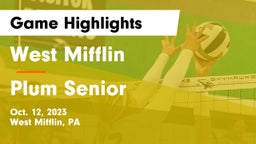 West Mifflin  vs Plum Senior  Game Highlights - Oct. 12, 2023