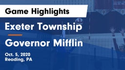 Exeter Township  vs Governor Mifflin  Game Highlights - Oct. 5, 2020