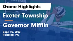 Exeter Township  vs Governor Mifflin  Game Highlights - Sept. 22, 2022